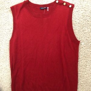 New Magaschoni red sleeves vest shirt top M light